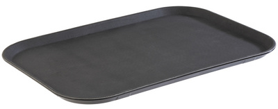 APS plateau NOSLIDE, surface antidérapante, 53 × 36,5 cm, noir
