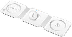 LogiLink laadstation iPhone/Apple Watch/AirPods, draadloos, magnetisch, wit