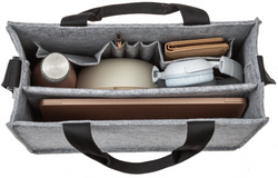 Sigel businesstas Desk Sharing Bag Classic M, synthetisch vilt, grijs, tot 15,4 inch