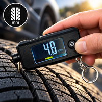 IWH digital tyre pressure gauge, black, LCD display, 0.1-6.8 bar