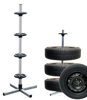 IWH wheel and tyre stand, for 4 tyres, up to 225 mm