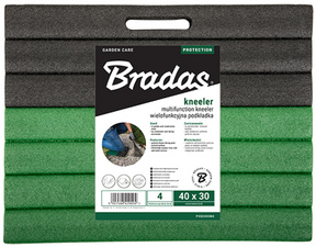 Bradas tapis à genoux, 400×300×40 mm, noir/vert