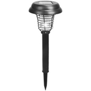 Bradas Solar-insectenverdelger, LED-lamp met aardpen, zwart, 140 mm