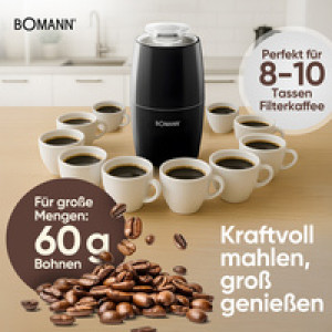BOMANN koffiemolen KSW 6088 CB, 150 W, zwart