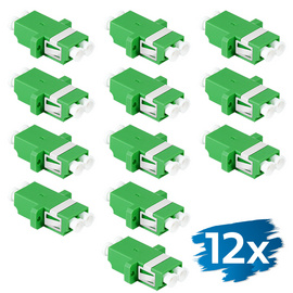 LogiLink Raccord fibre optique professionnel, 2x LC Duplex, avec bride, vert