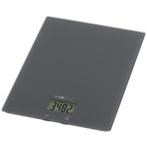 CLATRONIC keukenweegschaal KW 3820, digitaal, glas, grijs
