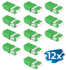 LogiLink fibre optic coupling set, green, 2x LC duplex, 12 pieces