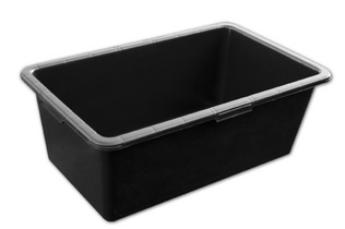 Bradas bac à mortier, PVC, 60 litres, noir
