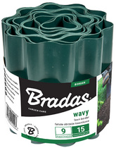 Bradas bordure de gazon, ondulée, 200 mm hauteur, 9 m longueur