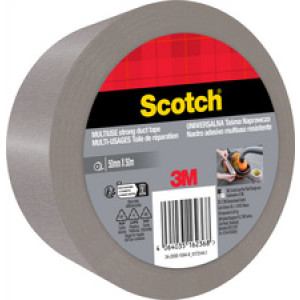 3M textieltape, zilver, 50 mm × 50 m
