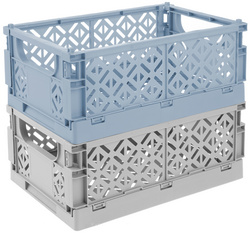 keeeper boîte de rangement pliable fritzi, taille L, nordic-grey, 9,6 litres