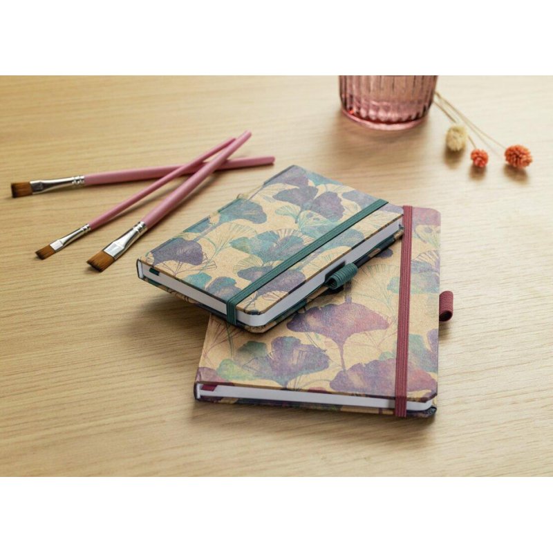 sigel Agenda Hebdomadaire Jolie Pure 2027 Moonlight Ginkgo, A6, 95 x 150 mm, couverture rigide papier kraft