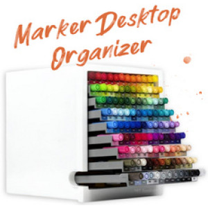 TOMBOW ABT Dual Brush Pen Organizer, 108 stiften, wit bureau-organizer