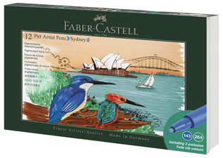 FABER-CASTELL PITT artist pen drawing pens, set of 12, Sydney