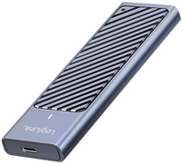 LogiLink USB 3.2 Gen 2x2 enclosure for M.2 NVMe SATA SSD, grey, aluminium