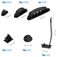 LogiLink kabelorganisatieset, 128-delig, in box