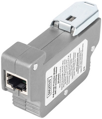 DIGITUS PoE surge protection, RJ45, DIN rail mounting, up to 10kV
