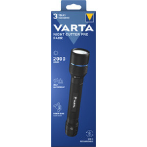 VARTA zaklamp NIGHT CUTTER PRO F40R, oplaadbaar, zwart, 5200 mAh