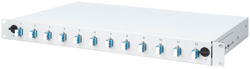 DIGITUS 19" glasvezel patchbox, lichtgrijs, 24x LC, OS2, uitschuifbaar