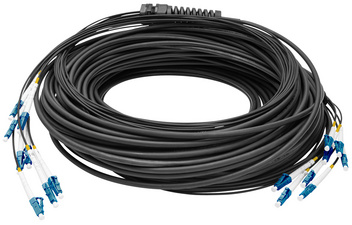 DIGITUS glasvezel breakout kabel, zwart, 100 m, LC/UPC - LC/UPC