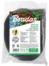 Bradas filet de sécurité/filet à oiseaux, tissé, 2 × 5 m, noir