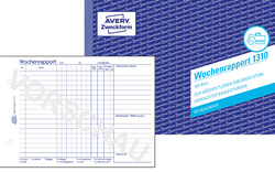AVERY Zweckform weekly report A5 100, 100 sheets, with 2 sheets of blue carbon paper