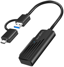 LogiLink SATA adapter, USB-A/USB-C connection, 2.5 inch, black