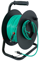 LogiLink Professional netwerkkabelrol Cat.6A, 80 m, zwart/groen