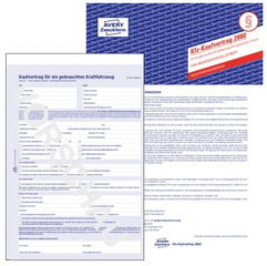 AVERY Zweckform car sales contract, blue, self-copying, A4, 5 pieces