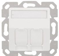 LogiLink Professional junction box for Keystone modules, double, pure white