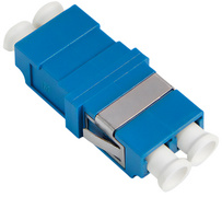 LogiLink Professional glasvezel koppelingsset, blauw, 2x LC Duplex, zonder flens, 12 stuks
