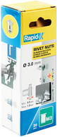 Rapid Tools écrous à riveter borgnes M5, acier chromé, 20 pièces avec foret