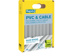 Rapid Tools lijmpatronen PVC & kabel, 12 mm diameter, transparant, 14 stuks