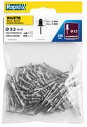 Rapid Tools rivets aveugles standard, 3,2 x 8 mm, aluminium, 100 pièces