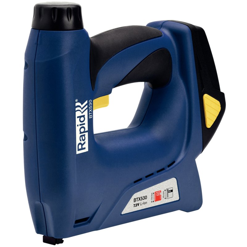 Rapid BTX530 Agrafeuse sans fil, bleu, avec batterie et chargeur