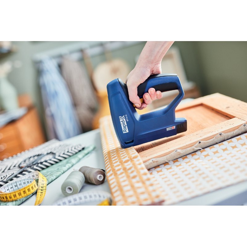Rapid Tools agrafeuse sans fil BTX10, bleu, batterie Li-Ion 3,6V