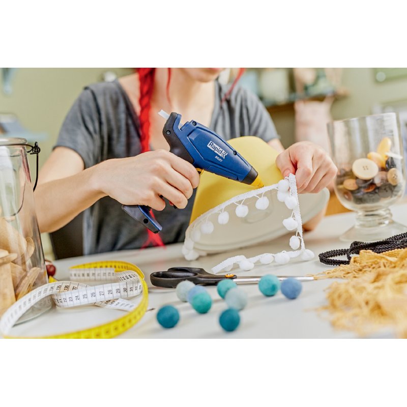 Rapid Tools pistolet à colle sans fil BGX7, 10 Watt, bleu/jaune