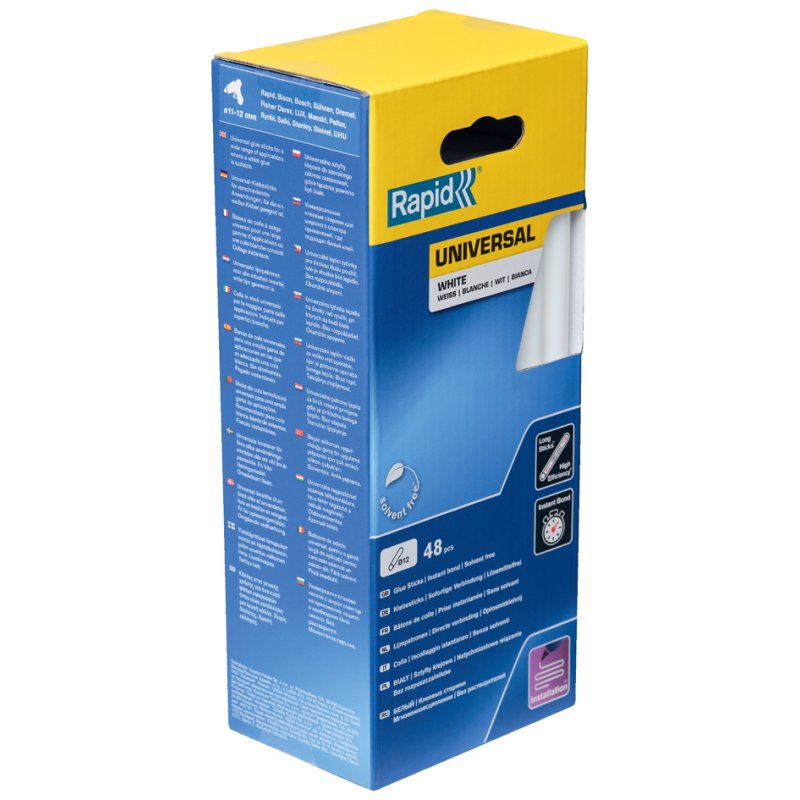 Rapid Tools cartouches de colle universelles, blanc, diamètre 12 mm, 48 pièces