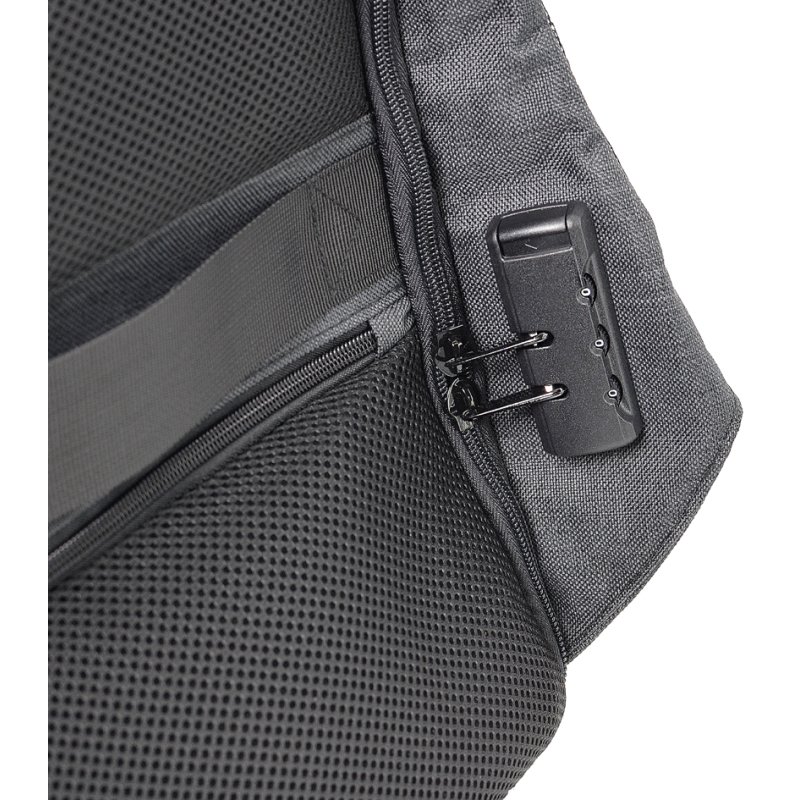 STOP LOCKPAK laptop rugzak, USB-oplaadpoort, cijferslot, grijs