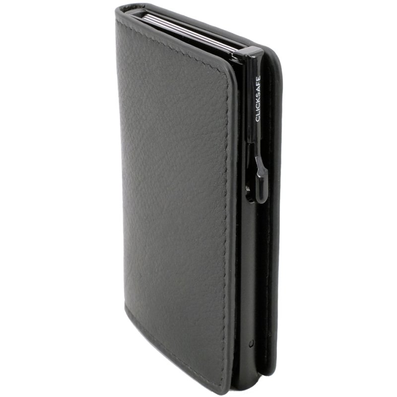 CLICKSAFE portemonnee SLIM met kaarthouder, nappaleder, bruin