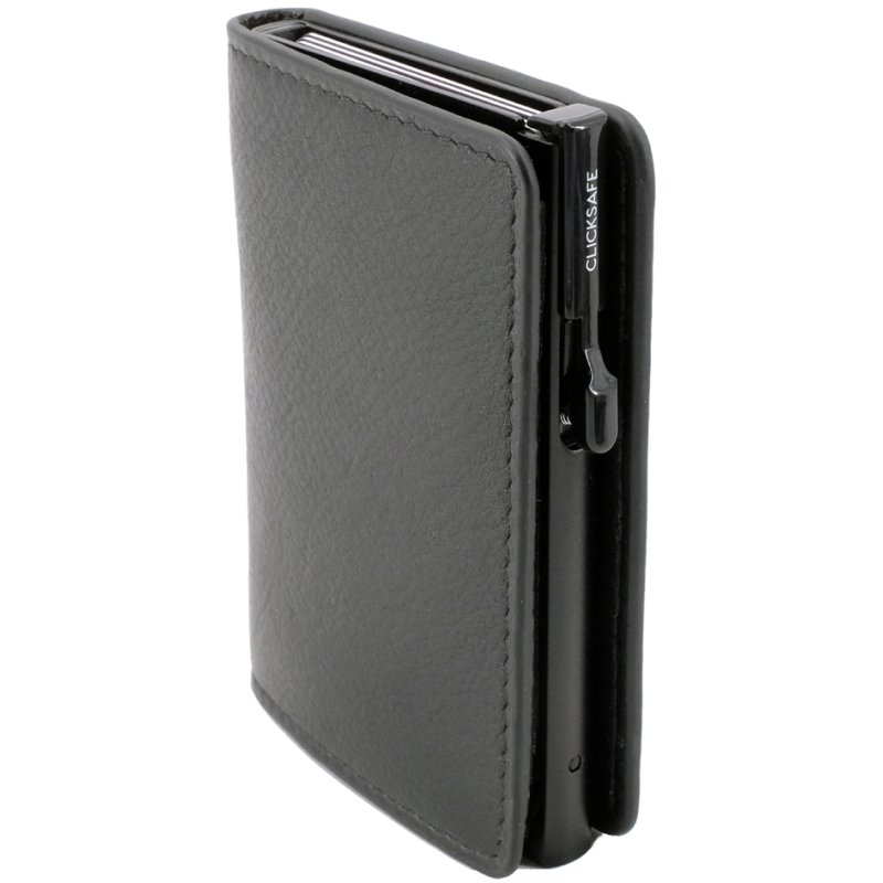 CLICKSAFE portemonnee SLIM met kaarthouder, nappaleder, bruin