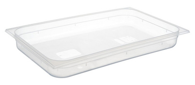 APS GN 1/1 voedselcontainer PP, 530×325×65 mm, transparant, 8,5 liter