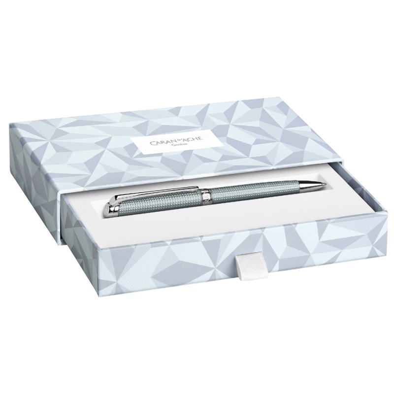 CARAN D'ACHE LEMAN ALPINE FROST ballpoint pen, refillable, black ink, polar blue