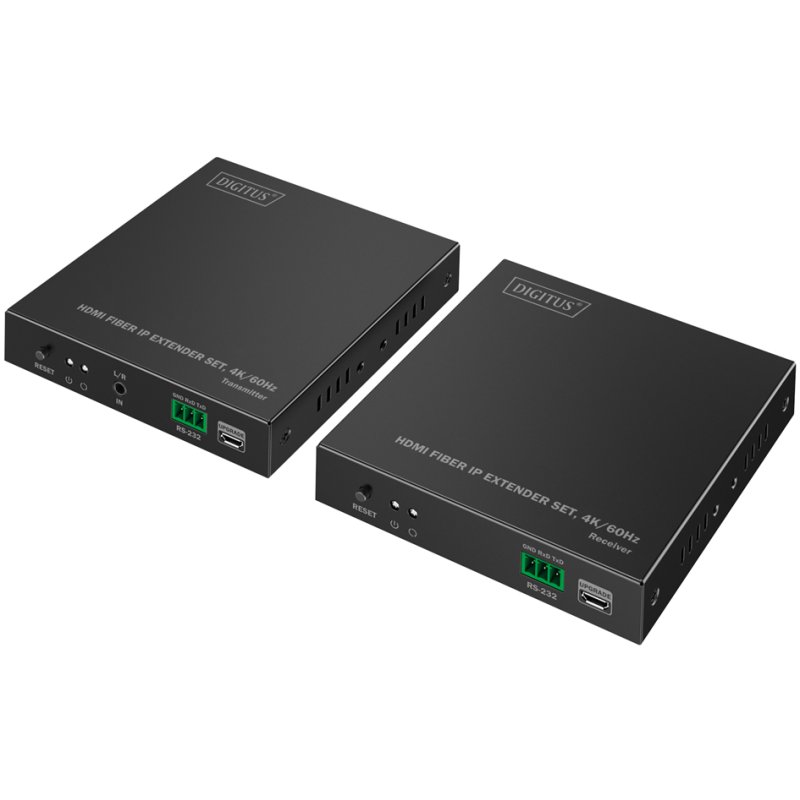 DIGITUS Prolongateur HDMI IP 4K, 4K/60Hz, fibre, 300 m
