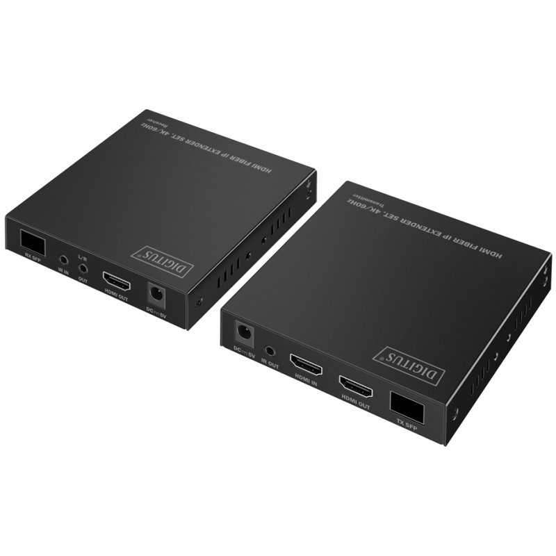 DIGITUS Prolongateur HDMI IP 4K, 4K/60Hz, fibre, 300 m