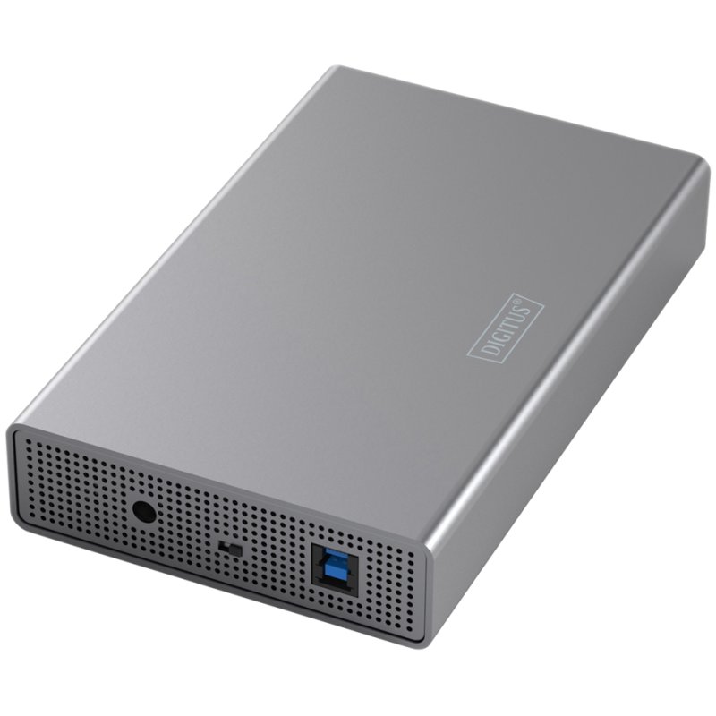 DIGITUS external SSD/HDD enclosure, USB 3.0, silver, all-aluminium
