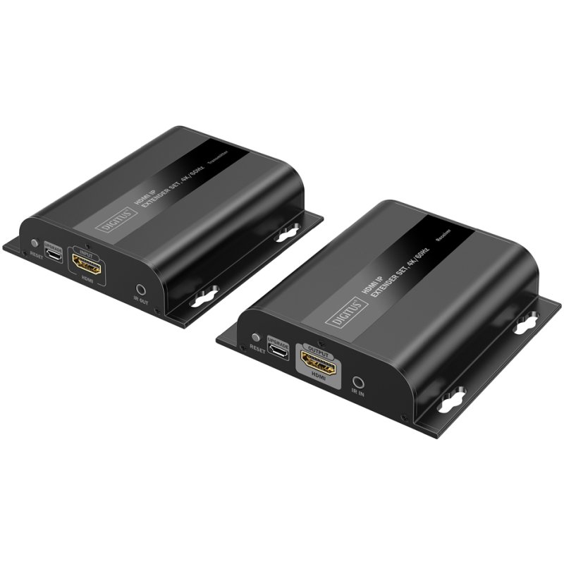 DIGITUS 4K HDMI IP extender set, Ultra HD 4K, 120/200 m
