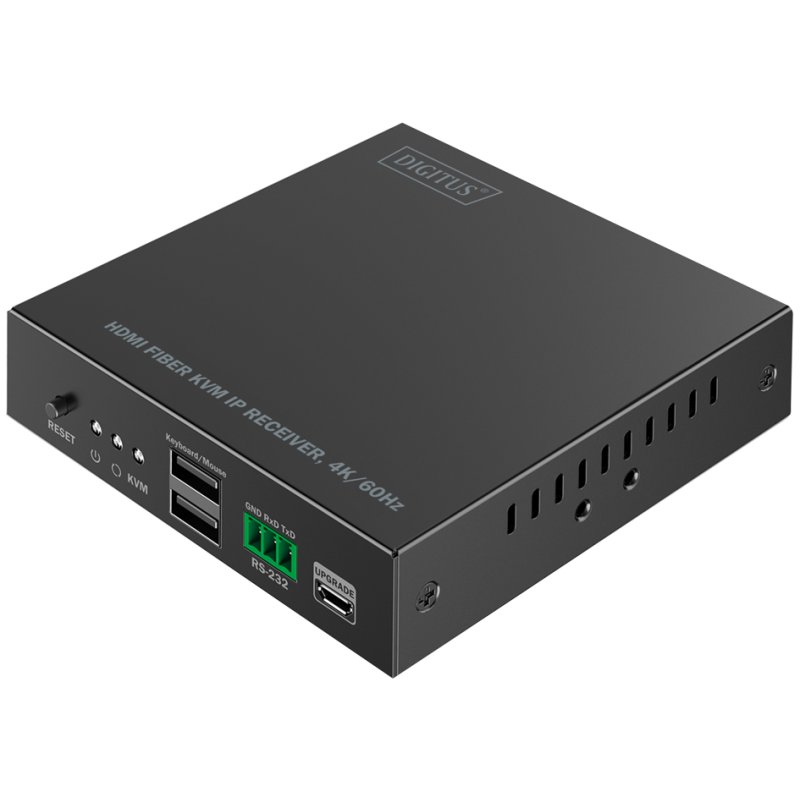 DIGITUS récepteur KVM HDMI 4K, fibre optique, Ultra HD, 300 m / 4 km
