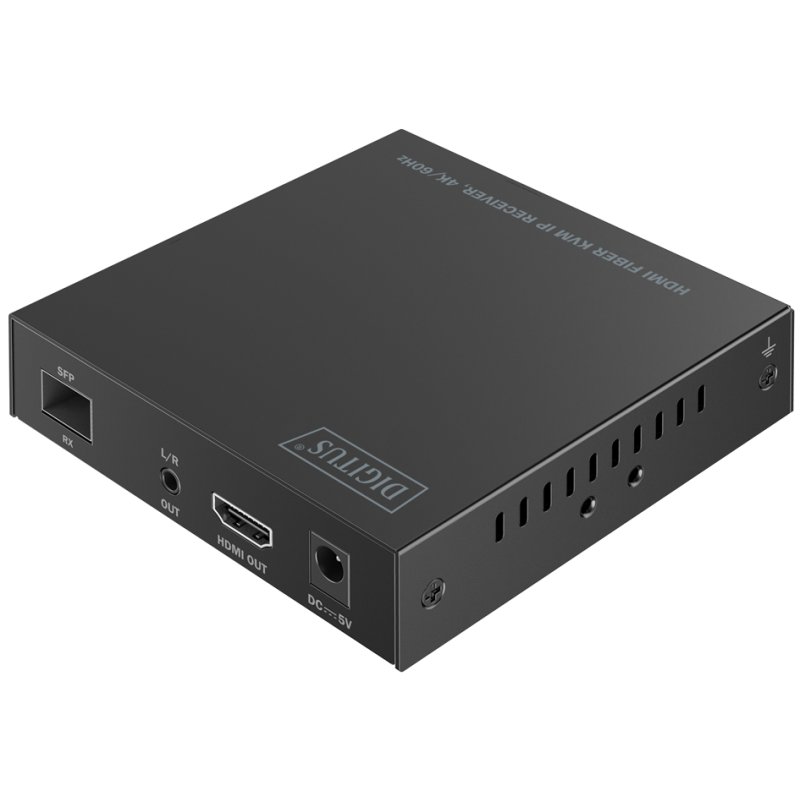 DIGITUS récepteur KVM HDMI 4K, fibre optique, Ultra HD, 300 m / 4 km