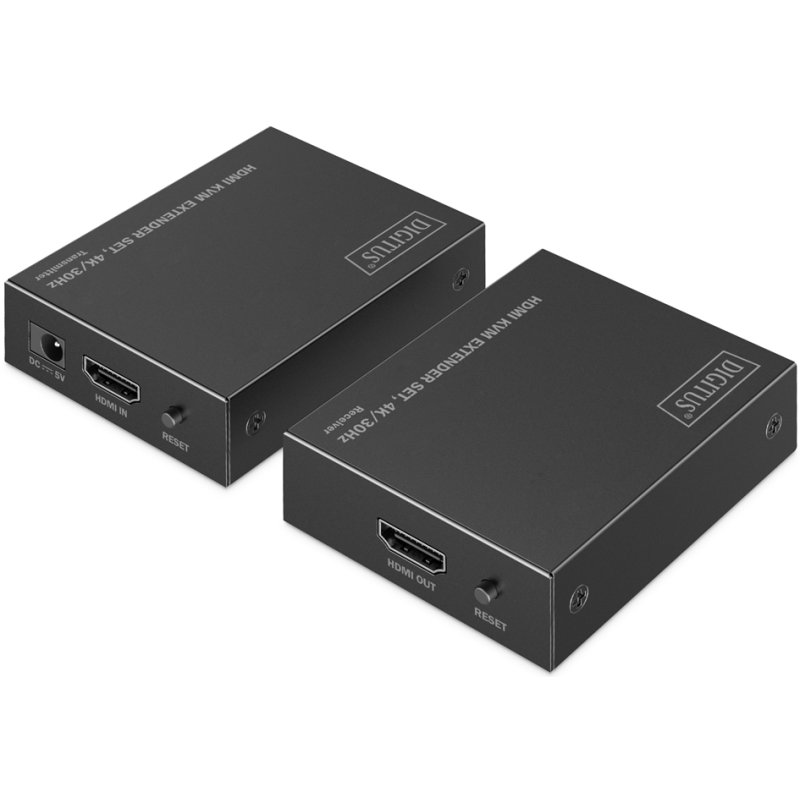DIGITUS Ensemble Prolongateur HDMI KVM 4K, 4K/30Hz, CAT6, 40/70 m